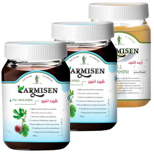 شیره انجير و ارده ممتاز کارمیسن - 800 گرم مجموعه 3 عددی