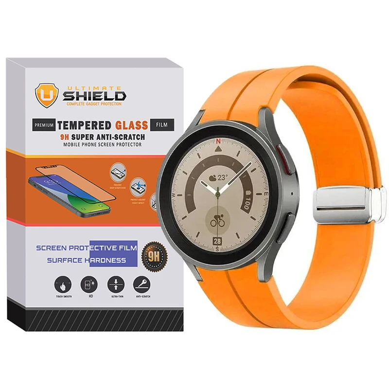 بند آلتیمیت شیلد مدل Magnetic-ORG-UL مناسب برای ساعت هوشمند سامسونگ Galaxy Watch 6 Classic 47mm