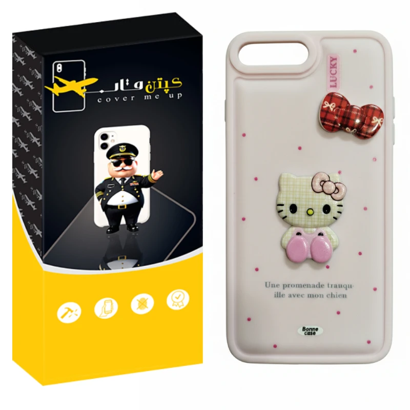 کاور کپتن قاب مدل کیتی عروسکی مناسب برای گوشی موبایل اپل Iphone 7 Plus / 8 Plus