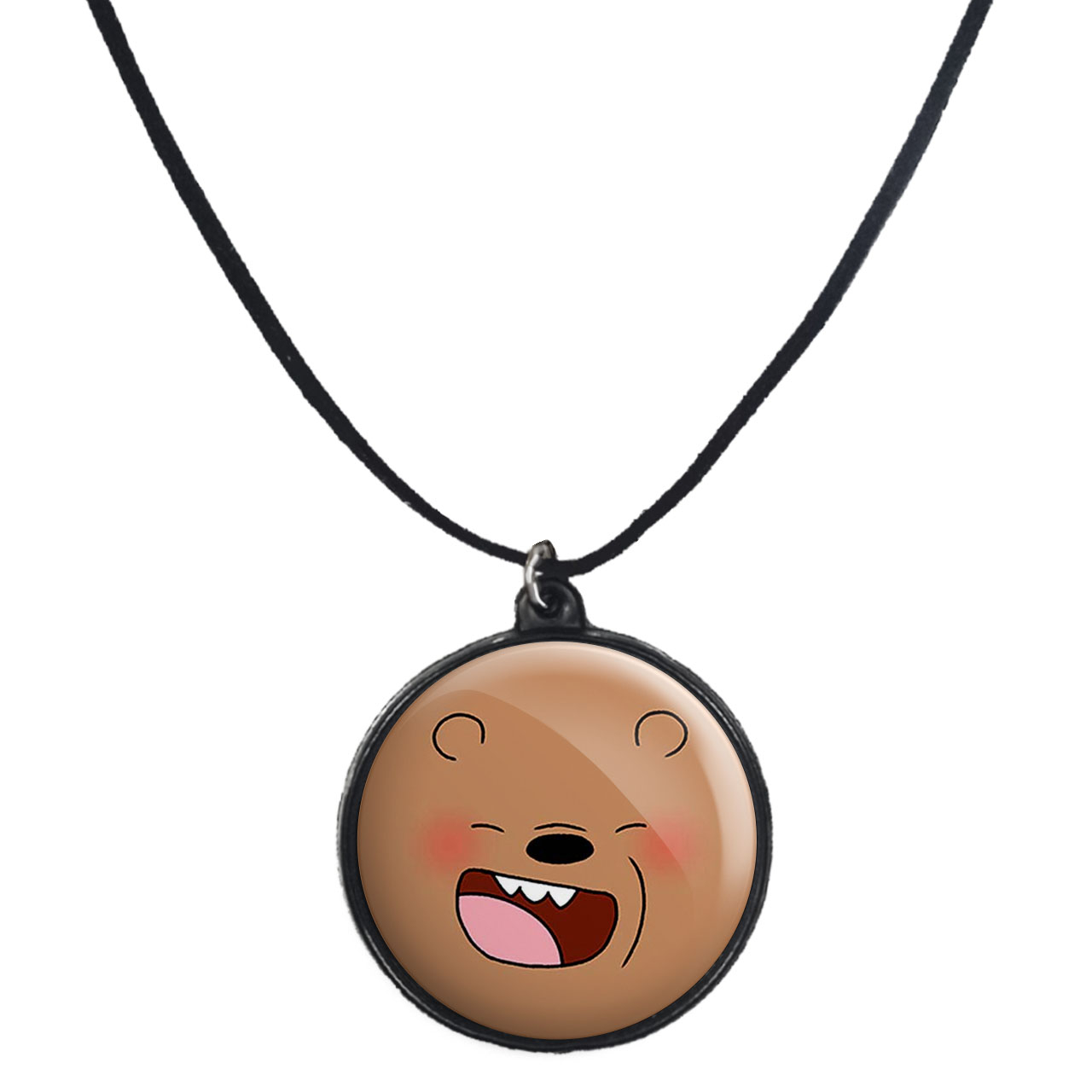 گردنبند پرمانه طرح خرس‌های کله‌فندقی کد pmb.10214 مدل دو طرفه