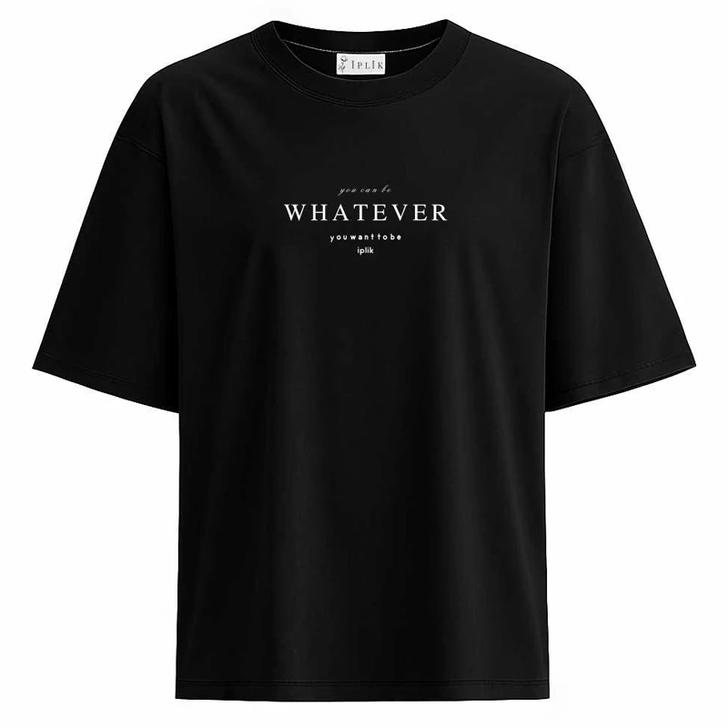 تی‌شرت آستین کوتاه زنانه ایپلیک زی مدل فونت کد IP15.3