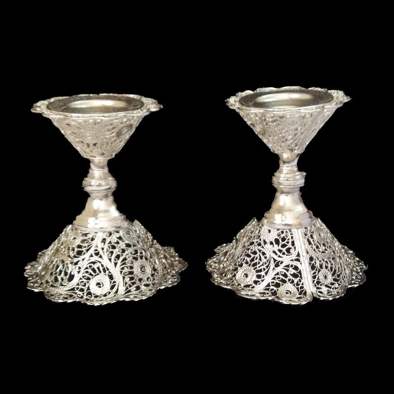 شعمدان ملیله کاری مدل نیلوفر کد607 بسته 2 عددی