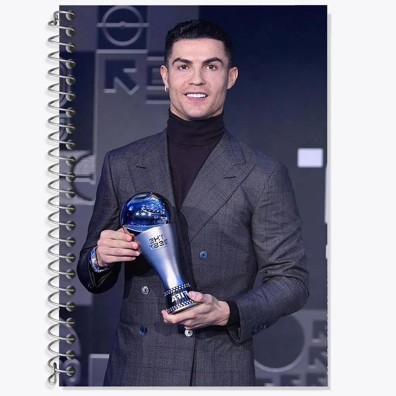 دفتر زبان 50 برگ خندالو مدل دو خط طرح کریستیانو رونالدو کد 13925