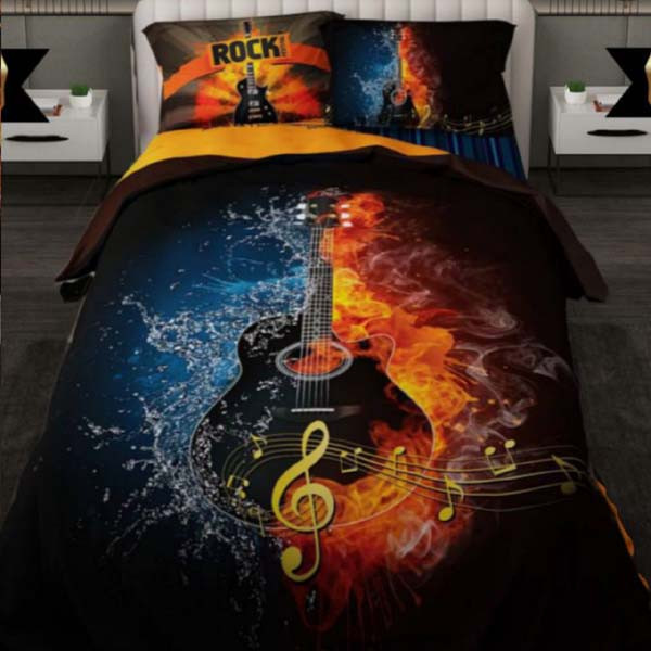 سرویس خواب مدل گیتار کد 1027  یکنفره 4 تکه