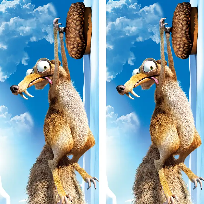 پرده مدل پانچی طرح کودکانه عصر یخبندان سایز 280x145 سانتی متر