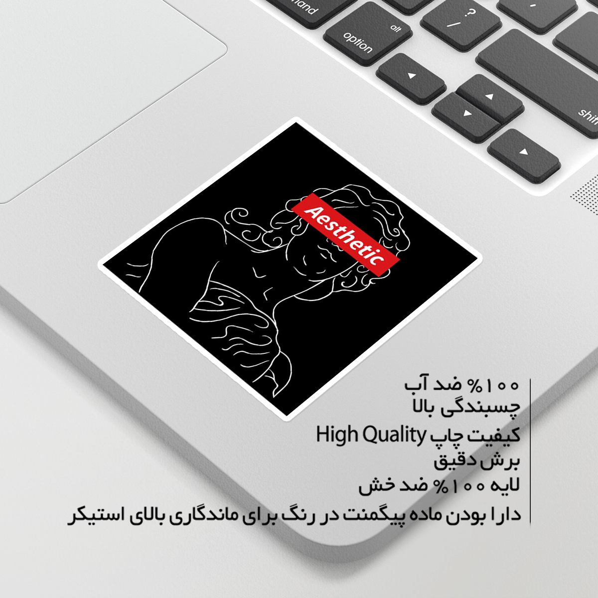 استیکر لپ تاپ ماسا دیزاین طرح aesthetic مدل STKA00279