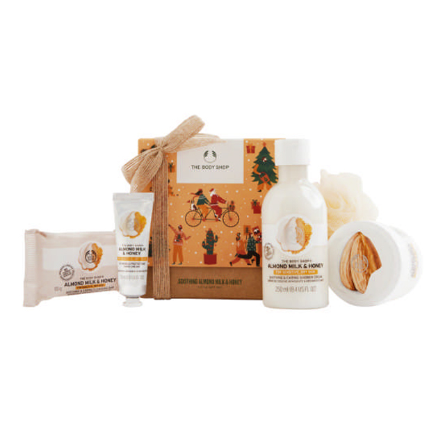 مجموعه مراقبت از بدن بادی شاپ مدل almond milk & honey gift box