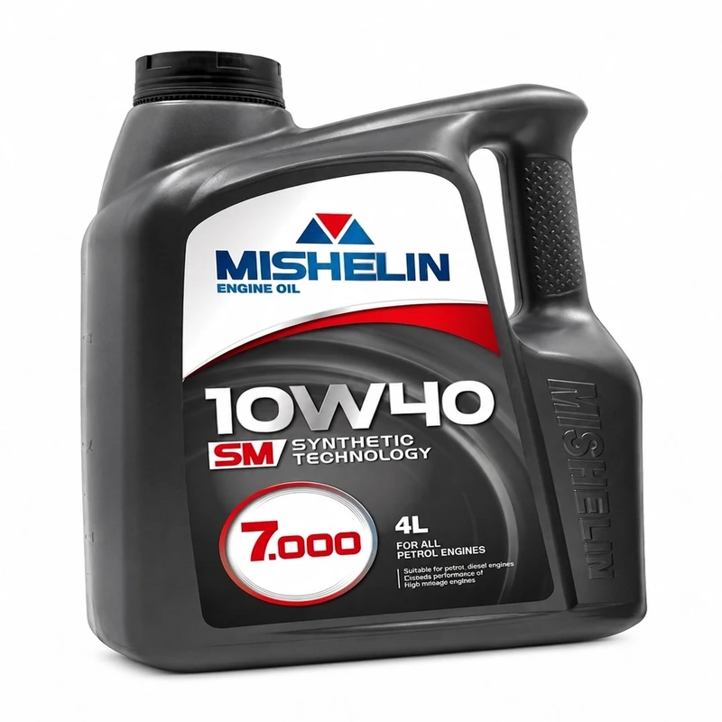  روغن موتور خودرو بنزینی میشلن اویل مدل 10W40 SM 4L حجم 4 لیتر