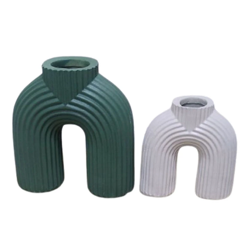 گلدان دکوری دنیا دکوری سرمد مدل رنگین کمان مجموعه 2 عددی 