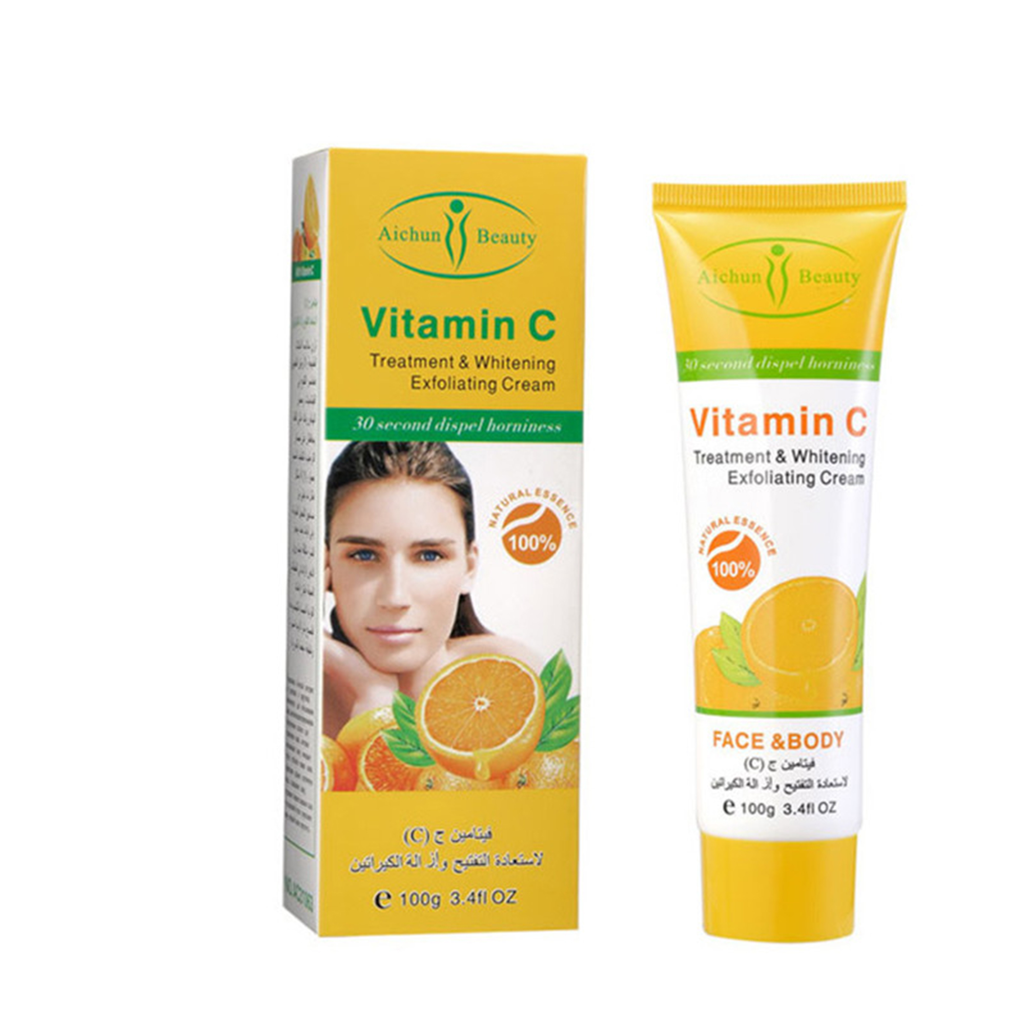 کرم لایه بردار پوست ایچون بیوتی مدل Vitamin C حجم 400 میلی لیتر مجموعه 4 عددی