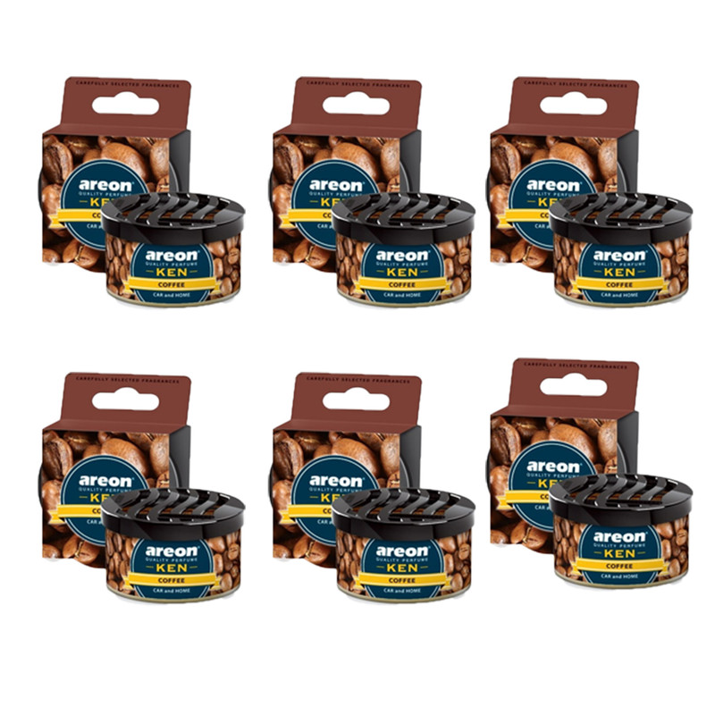 خوشبوکننده کنسروی خودرو آرئون مدل Ken Coffee مجموعه 6 عددی