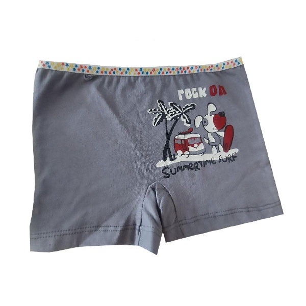 شورت دخترانه طرح سگ رنگ خاکستری