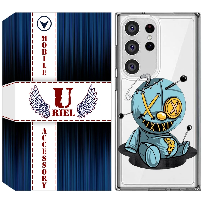 کاور یوریل مدل Clear کد 68 طرح عروسک مناسب برای گوشی موبایل سامسونگ Galaxy S23 Ultra