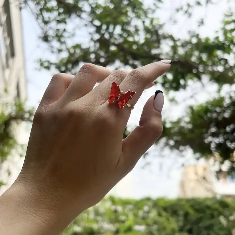 نیم ست زنانه مدل پروانه کریستالی