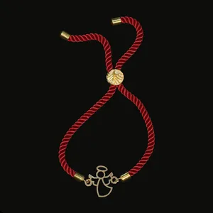 دستبند طلا 18 عیار زنانه الن نار مدل فرشته LN9617