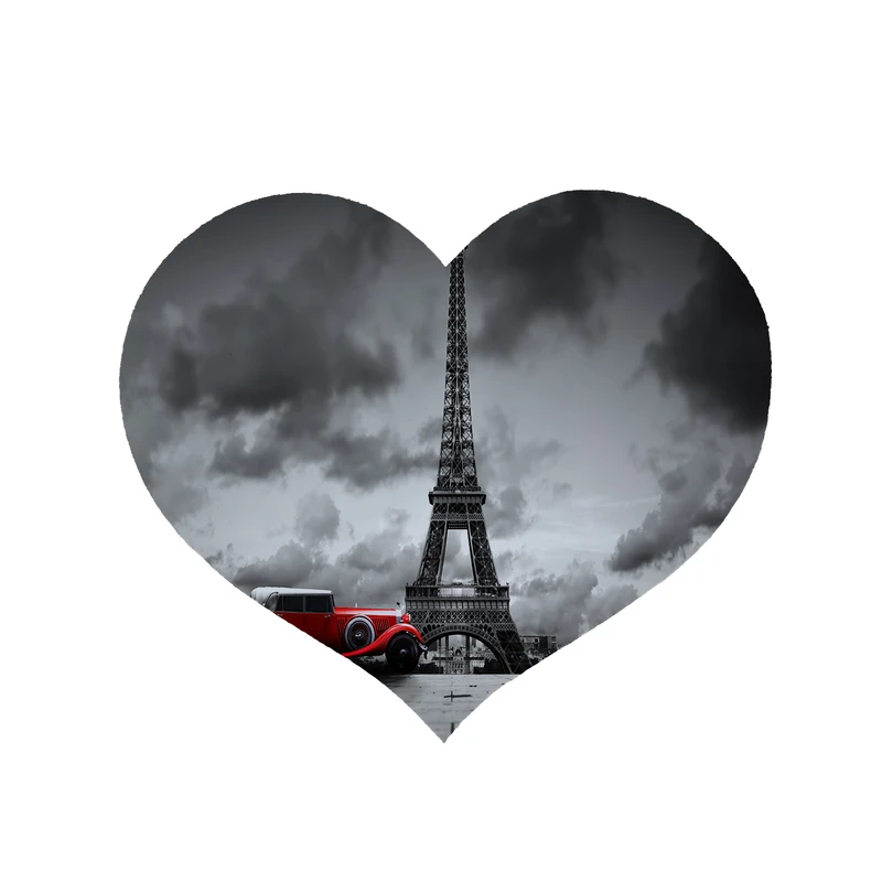 پادری مدل قلب طرح ایفل کد 5629 سایز 90x90 سانتی متر 