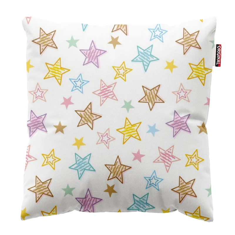  کوسن پاد آفرین طرح ستاره های رنگی کد 3076 سایز 30*30 سانتی متر