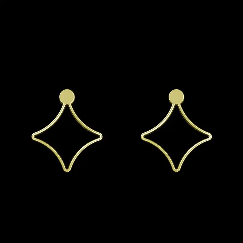 گوشواره طلا 18 عیار زنانه مدوپد مدل ستاره کد GA1-15532