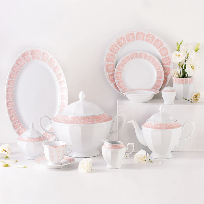 سرویس غذاخوری 103 پارچه چینی زرین ایران سری نئوکلاسیک مدل آرتمیس درجه یک