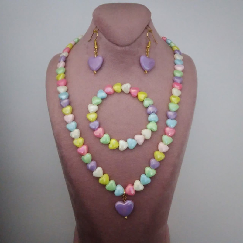 نیم ست دخترانه مدل قلب شاین کد m0269