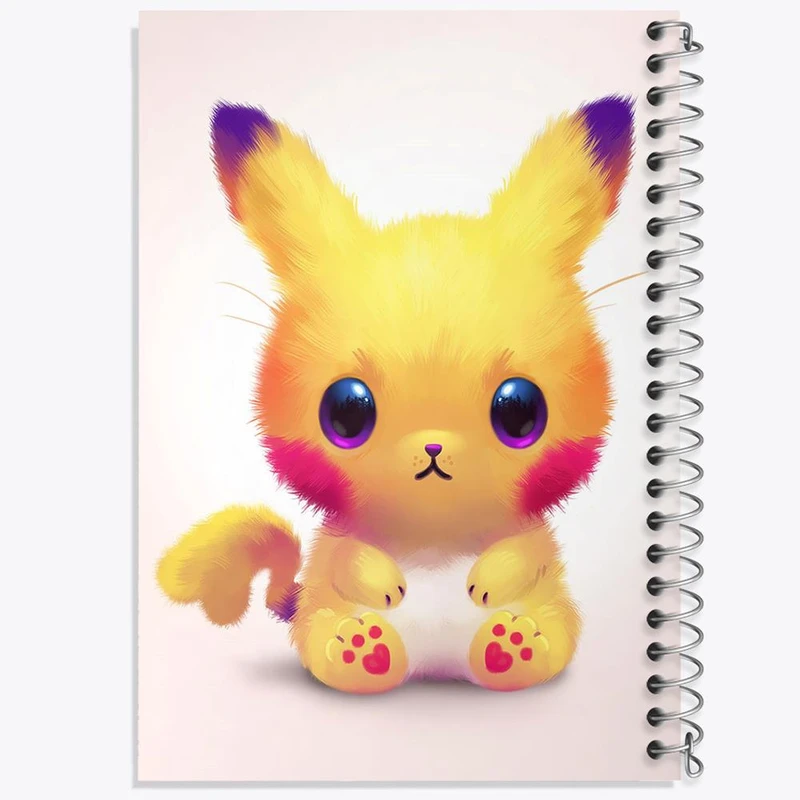 دفتر ژورنال نویسی 50 برگ خندالو مدل نقطه ای طرح پیکاچو انیمه پوکمون کد 17353