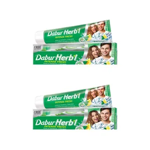 خمیر دندان دابور هربال مدل intenes fresh حجم 150 میلی لیتر به همراه مسواک یا برس متوسط مجموعه 2 عددی