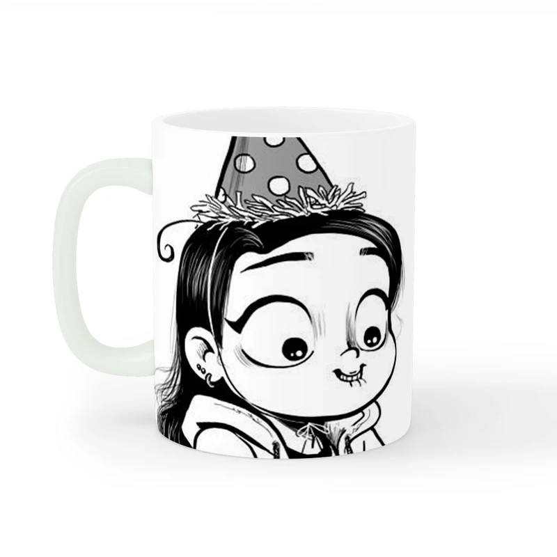 ماگ طرح دخترانه سیاه سفید کد wall-7711