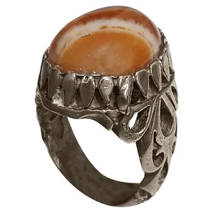 انگشتر نقره مردانه مدل عقیق سلیمانی حجرالسلطان ASHS2012