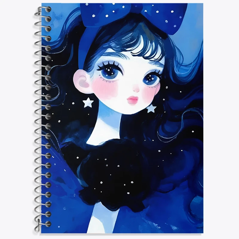 دفتر زبان 50 برگ خندالو مدل دو خط طرح دخترانه کد N3643