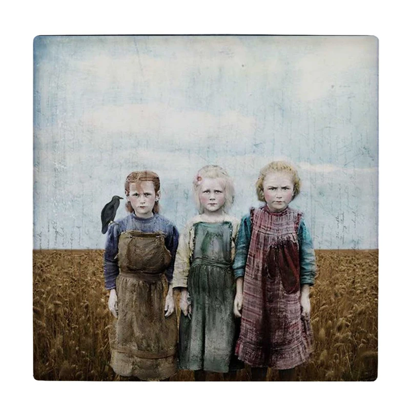 زیر لیوانی طرح دختران در گندمزار کد    3274594_631