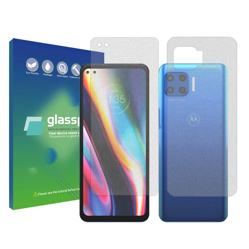 محافظ صفحه نمایش مات گلس پرو  مدل Resistant مناسب برای گوشی موبایل موتورولا Moto G 5G Plus به همراه محافظ پشت گوشی
