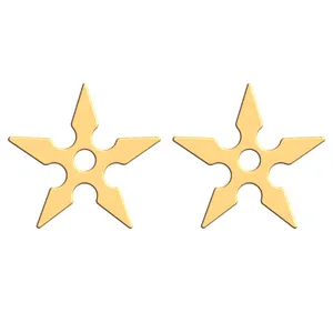 گوشواره طلا 18 عیار زنانه فرشته مدل اسلیمی WEL-000032