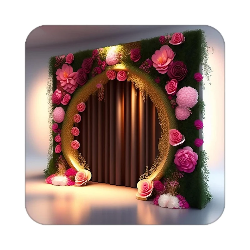 زیر لیوانی کاکتی طرح گل مدل mp18852