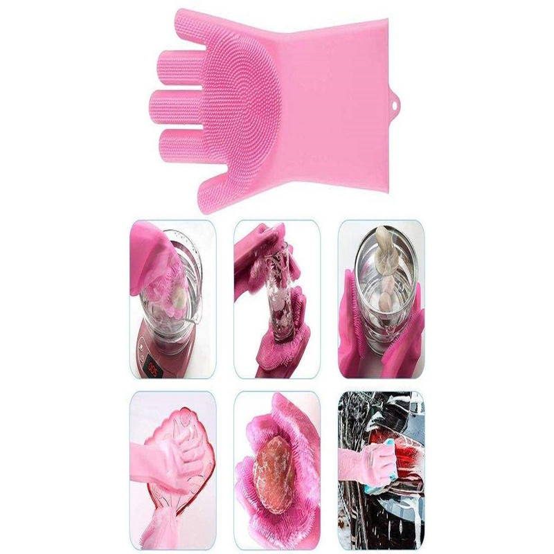 دستکش نظافت مدل اسکاچ دار کد MD620