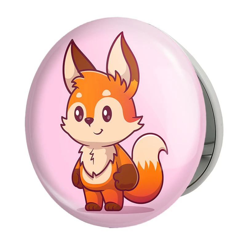 آینه جیبی خندالو طرح حیوانات بامزه روباه مدل تاشو کد 29725