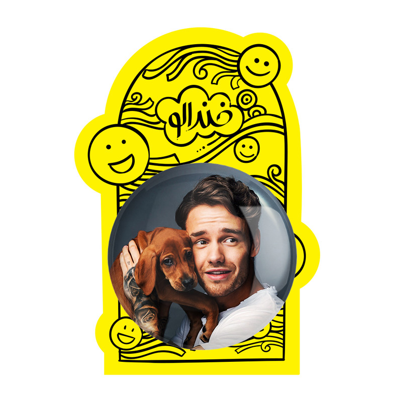 آینه جیبی خندالو طرح لیام پین گروه موسیقی وان دایرکشن One Direction مدل تاشو کد 18979