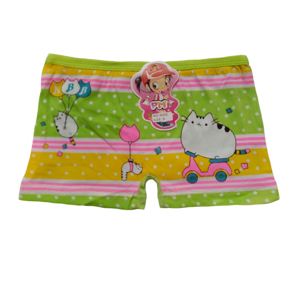 شورت دخترانه مدل گربه رنگ سبز