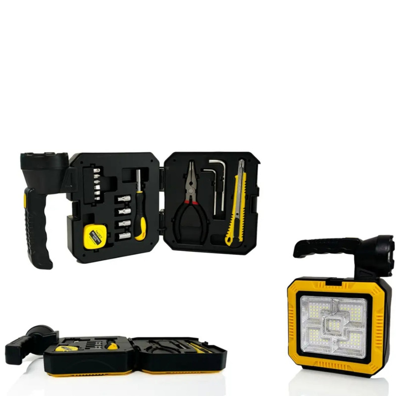 مجموعه 16 عددی ابزار دستی مدل چراغ قوه دار