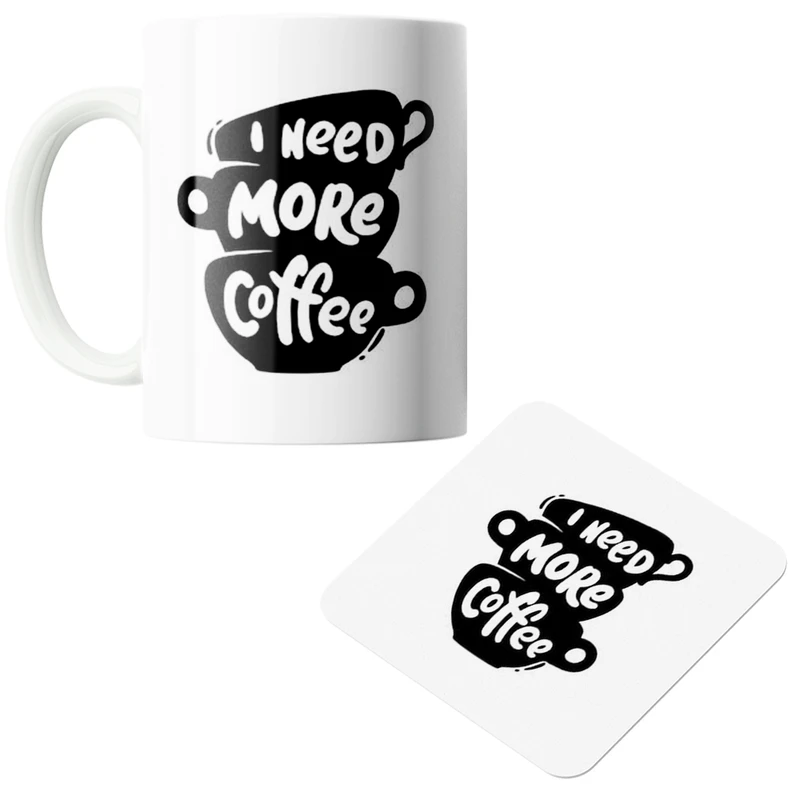 ماگ پاد آفرین مدل  Coffee کد z329 به همراه زیر لیوانی