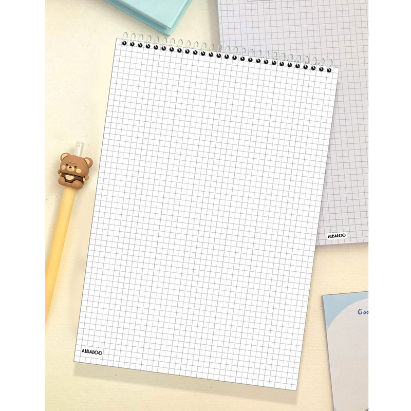 دفتر شطرنجی 100 برگ آلبالو طرح قلب کد 5004