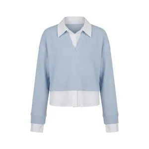 بلوز آستین بلند یقه انگلیسی زنانه سرژه مدل 243108