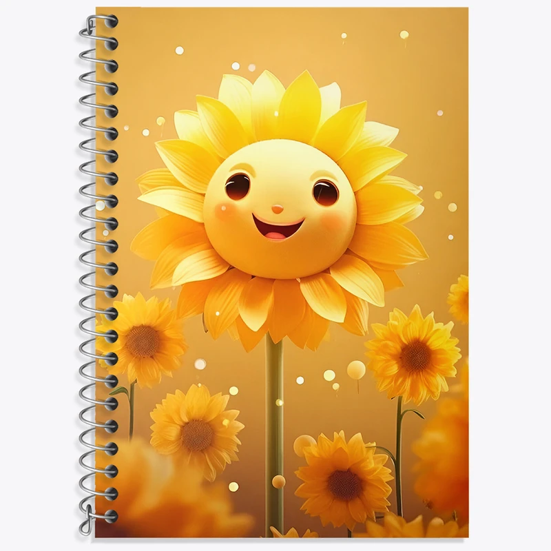 دفتر نت موسیقی 50 برگ خندالو طرح گل آفتابگردان کد N5321