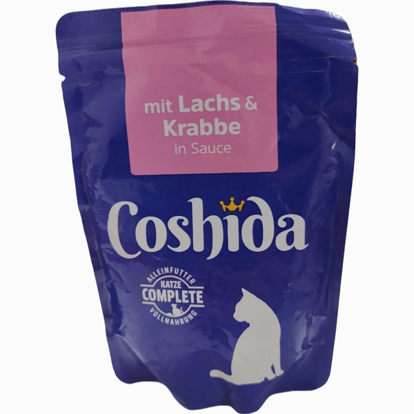 پوچ گربه کوشیدا مدل ماهی سالمون و خرچنگ وزن 100 گرم