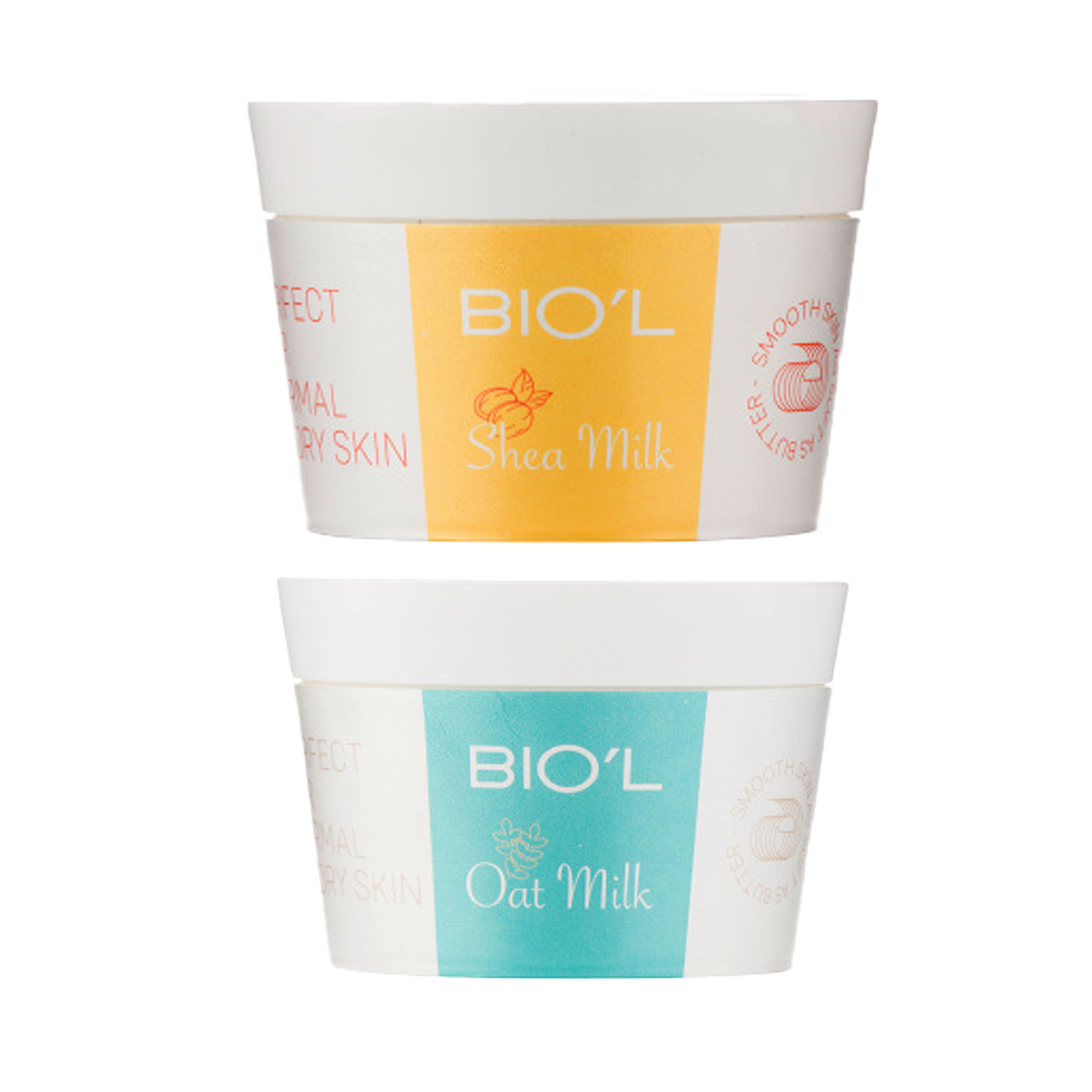 مراقبت پوست کرم مرطوب کننده بیول مدل شیرشیا و شیر جو حجم 200 میلی لیتر بسته 2 عددی