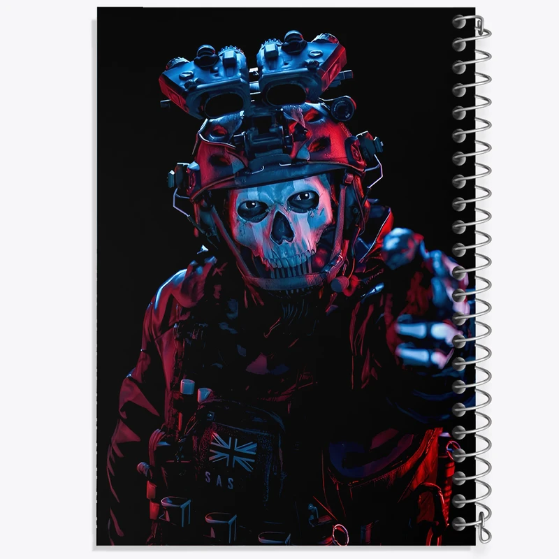 دفتر نقاشی 50 برگ خندالو طرح گوست کال آف دیوتی (Call of Duty) کد F5409