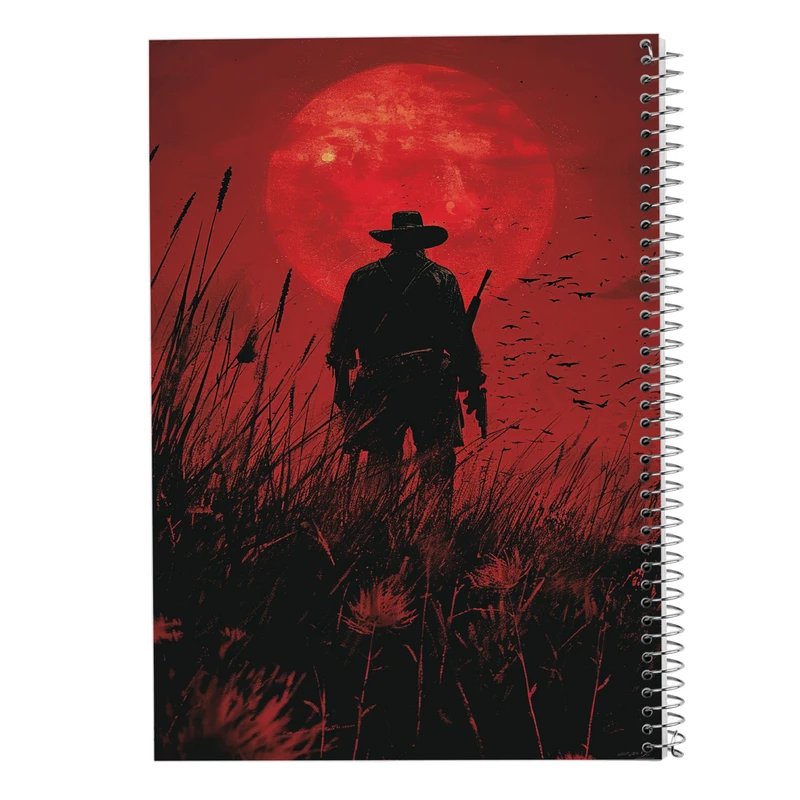 دفتر مشق 50 برگ مدوپد مدل رد دد red dead کد DF13531