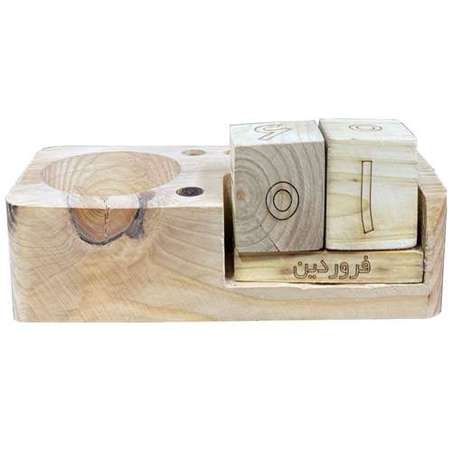 تقویم رومیزی مدل چوبی  تمام سال