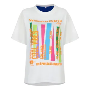 تی شرت اورسایز زنانه مدل W-cool vibes