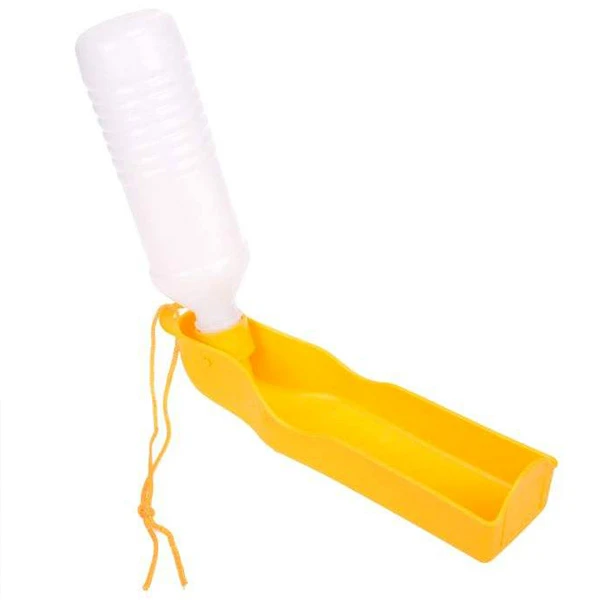 ظرف آب سفری سگ و گربه مدل HTBRUSH کد YEL404 