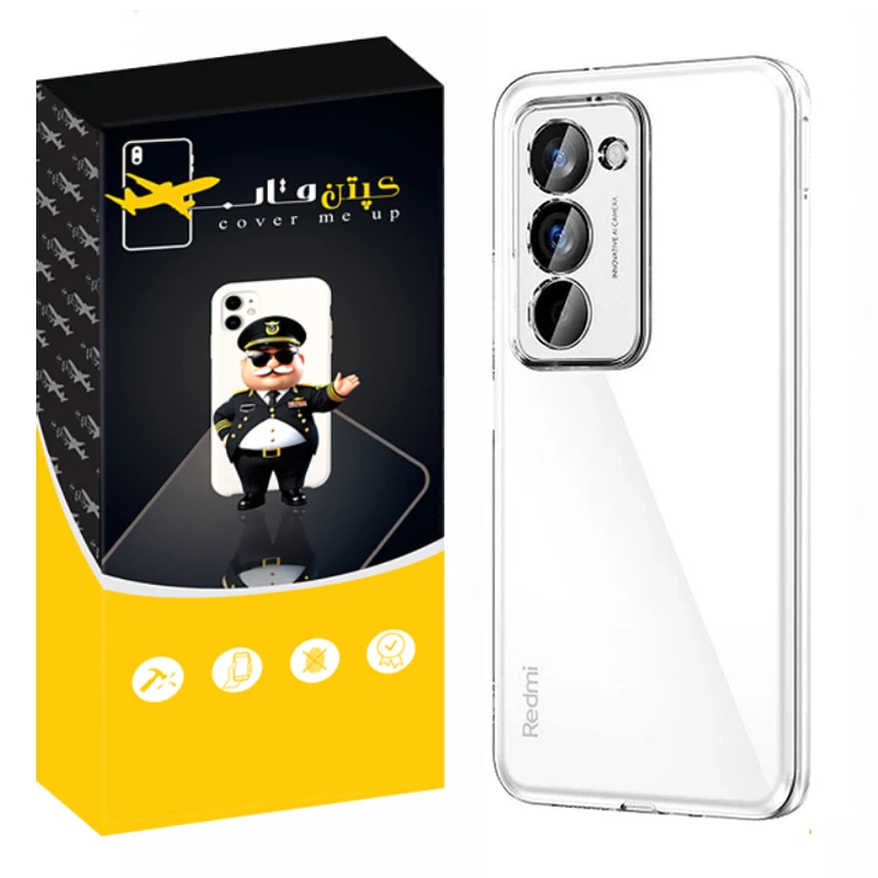 کاور کپتن قاب مدل Crystal مناسب برای گوشی موبایل شیائومی Redmi 15